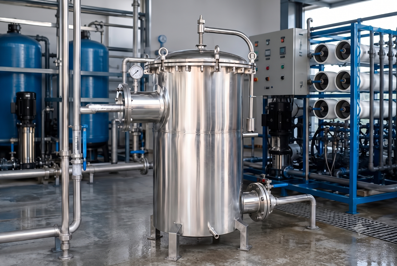Industrial cartridge filter housing