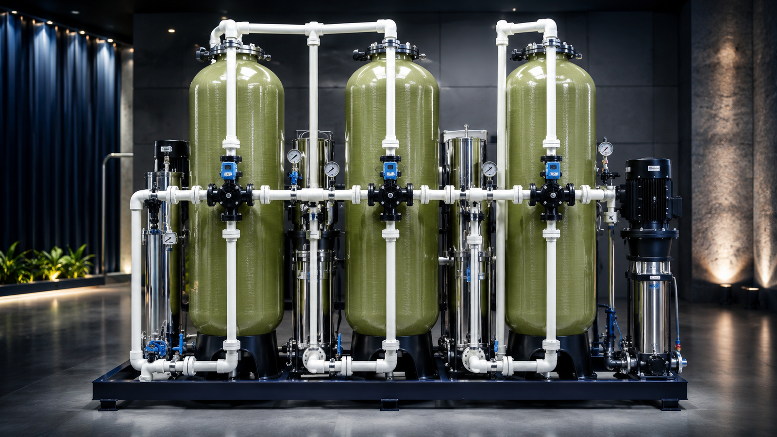 Water demineralization plant