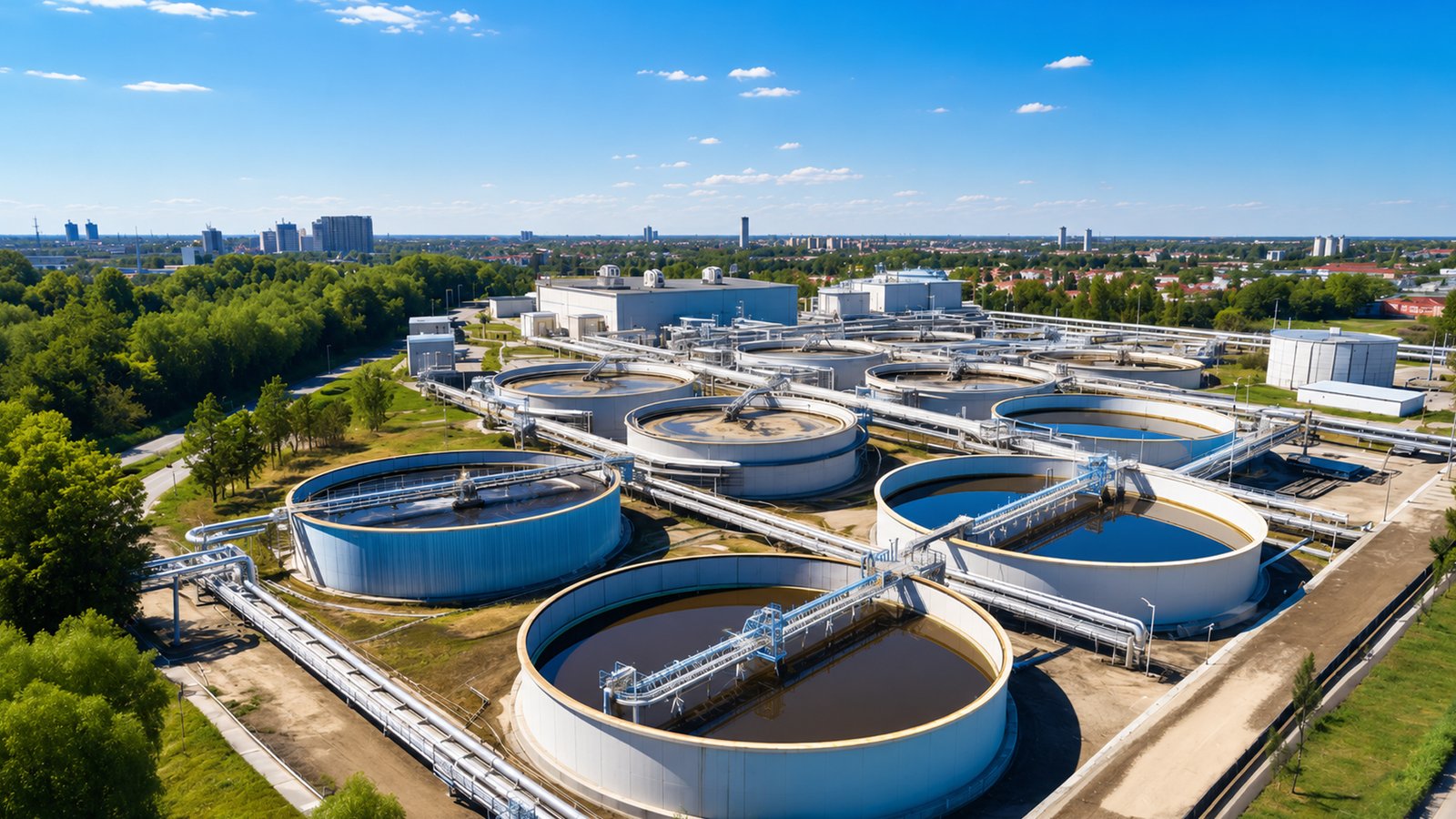 Industrial water treatment plant